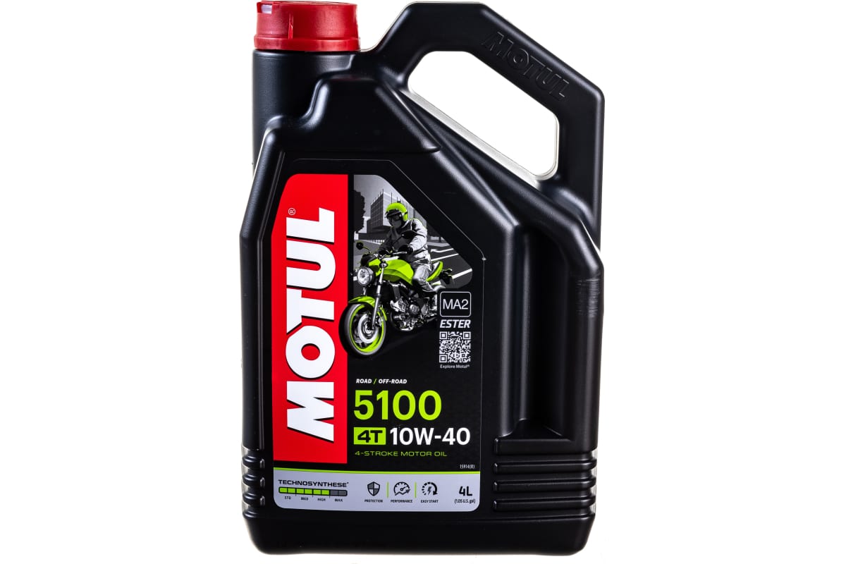 Масло Motul 5100 10W40 4T моторное 4л ,полусинтетическое для мотоциклов для четырехтактных, ,