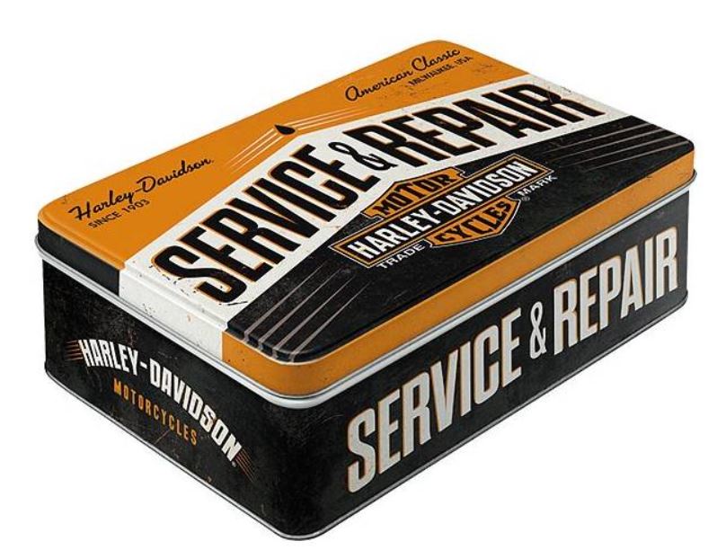 Коробка жестяная штампованная Harley-Davidson 23x16x7cm