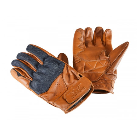 Мотоперчатки мужские Rokker Denim Brown