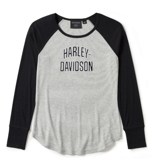 Лонгслив женский Harley-Davidson Essential Arched Font Long Sleeve Raglan