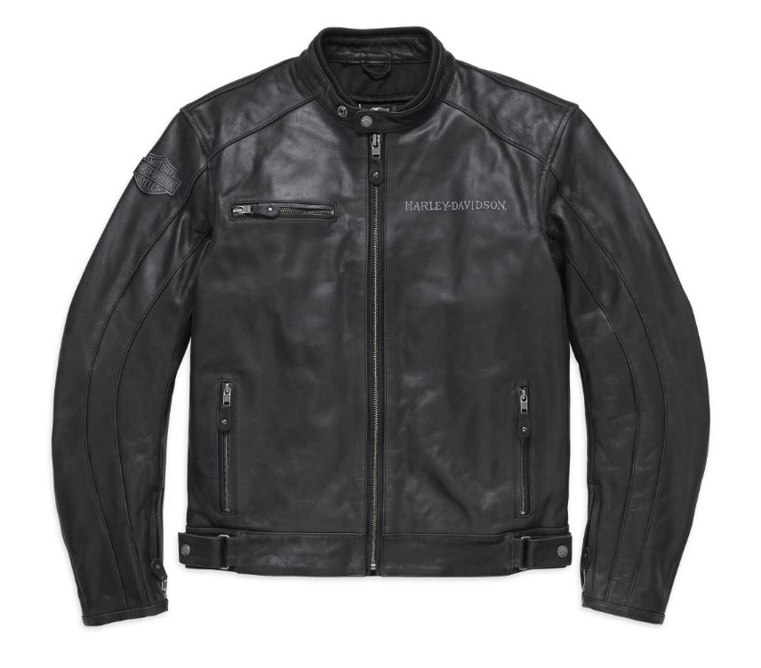 Мотокуртка мужская кожаная Harley-Davidson Reflective Skull Leather Jacket