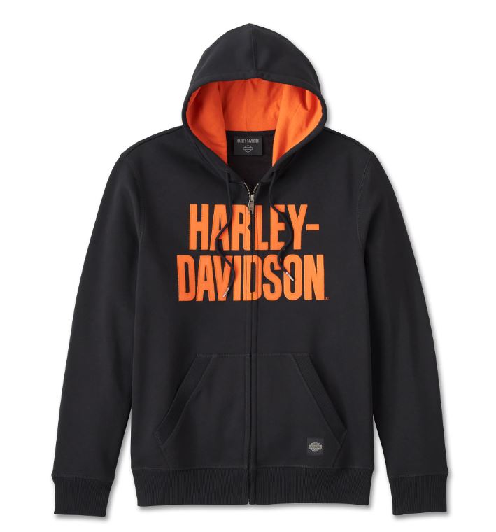 Худи мужское Harley-Davidson Men's Bar Font Zip-Up Hoodie