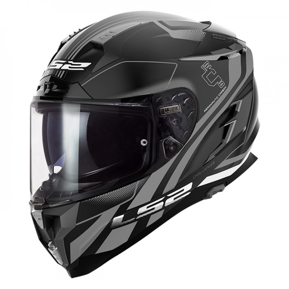 Мотошлем LS2 FF327 Challenger Propeller Black Grey