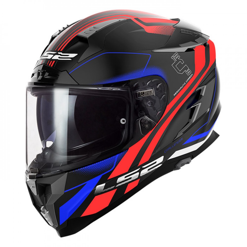 Мотошлем LS2 FF327 Challenger Propeller Blue Red