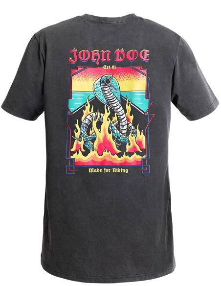 Футболка мужская John Doe T-Shirt Snake On Fire Fade Out Black