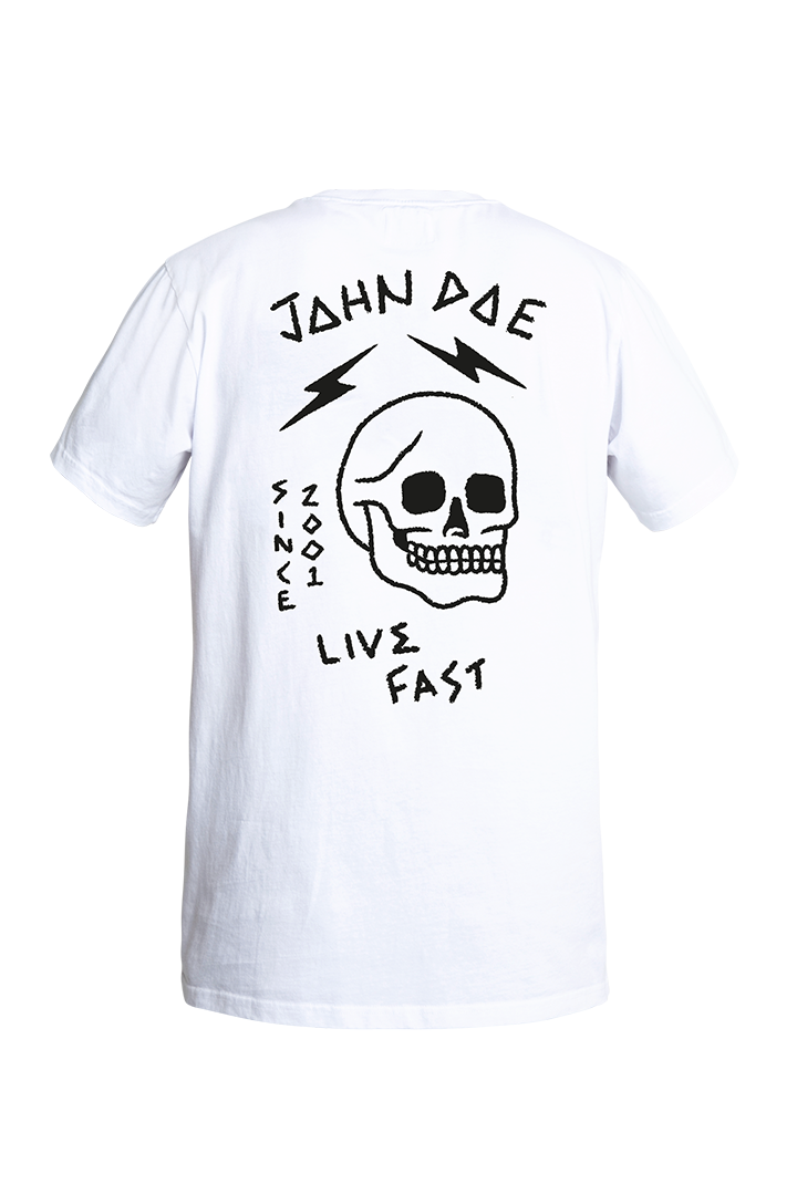 Футболка мужская John Doe T-shirt Live Fast Skull White