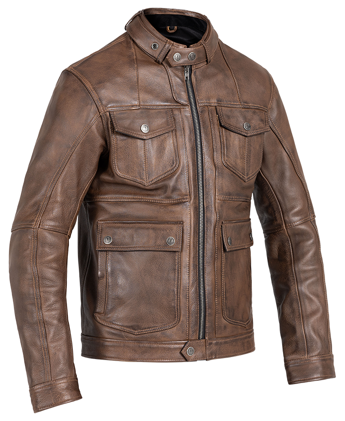 Мотокуртка мужская кожаная John Doe Leather Jacket Drifter Brown
