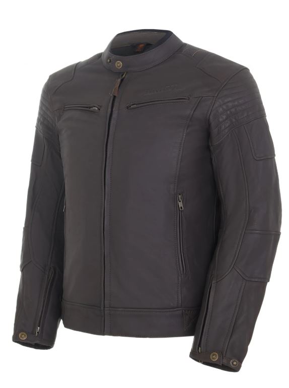 Мотокуртка мужская кожаная DIMOX Moltisanti Brown