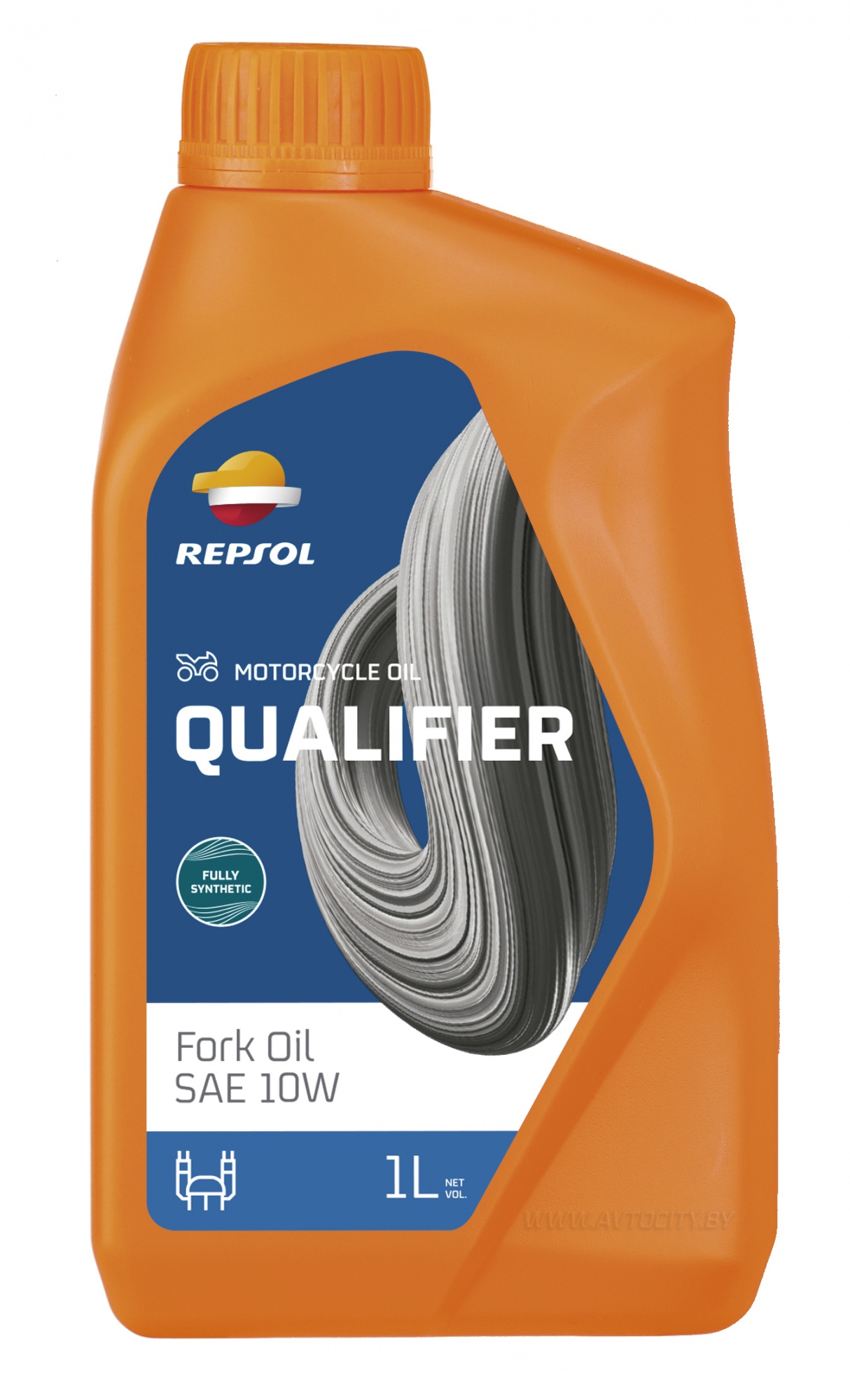Масло Repsol QUALIFIER FORK OIL SAE 10W, синтетическое для реверсных телескопических вилок, 1 л,