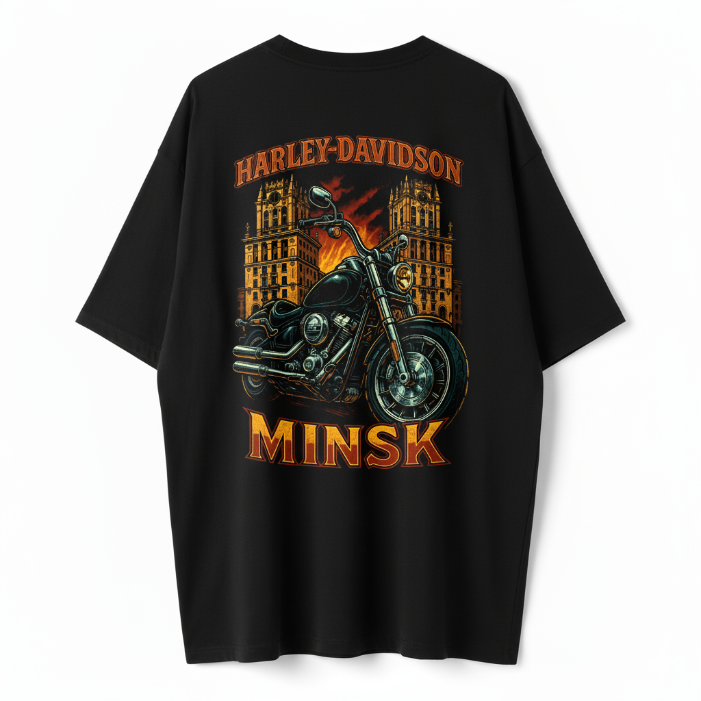 Футболка мужская XD c логотипом Harley Davidson Minsk